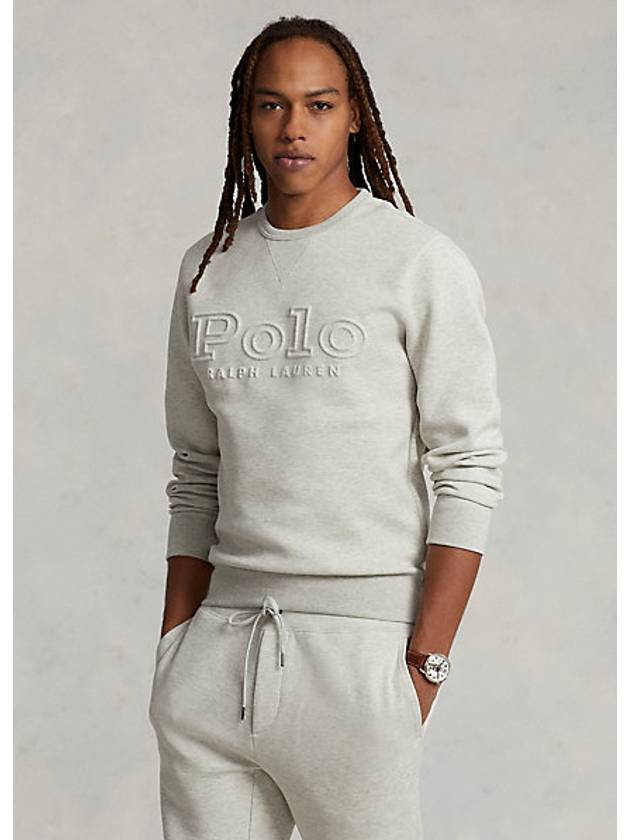 Emboss Logo Lettering Sweatshirt Grey - POLO RALPH LAUREN - BALAAN 4