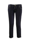 Women's Button Crop Jeans Blue - DSQUARED2 - BALAAN.