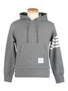 4 Bar Stripe Cashmere Hoodie Grey - THOM BROWNE - BALAAN 3