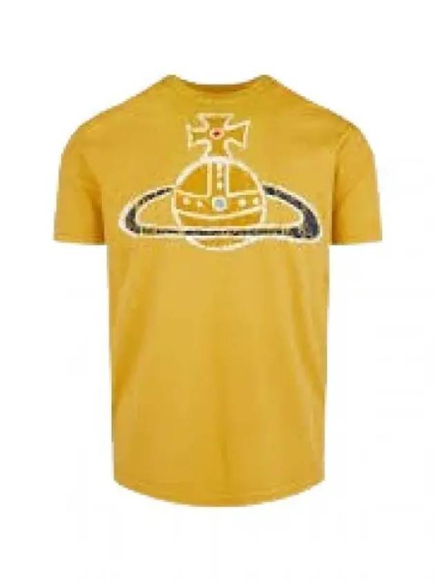 Women's Print Logo Short Sleeve T-Shirt Yellow - VIVIENNE WESTWOOD - BALAAN 2