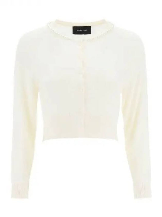 Cropped Cardigan with Pearl Trim CMK21B 0630 1054996 - SIMONE ROCHA - BALAAN 1