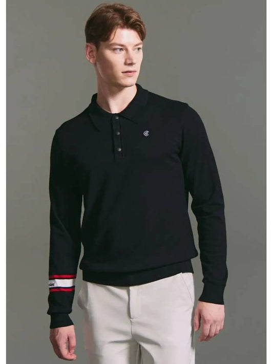 Men s sleeve point high stretch collar neck knit pullover black - CLEVELAND GOLF - BALAAN 2