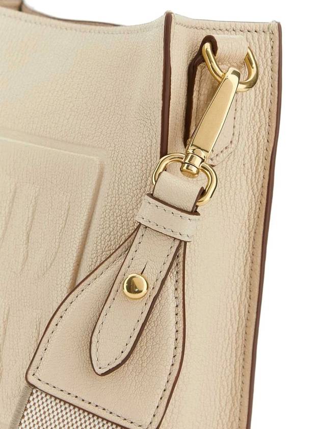 Madras Leather Shoulder Bag Raw White - MIU MIU - BALAAN 6