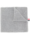 Striped Cashmere Muffler Grey - THOM BROWNE - BALAAN 1