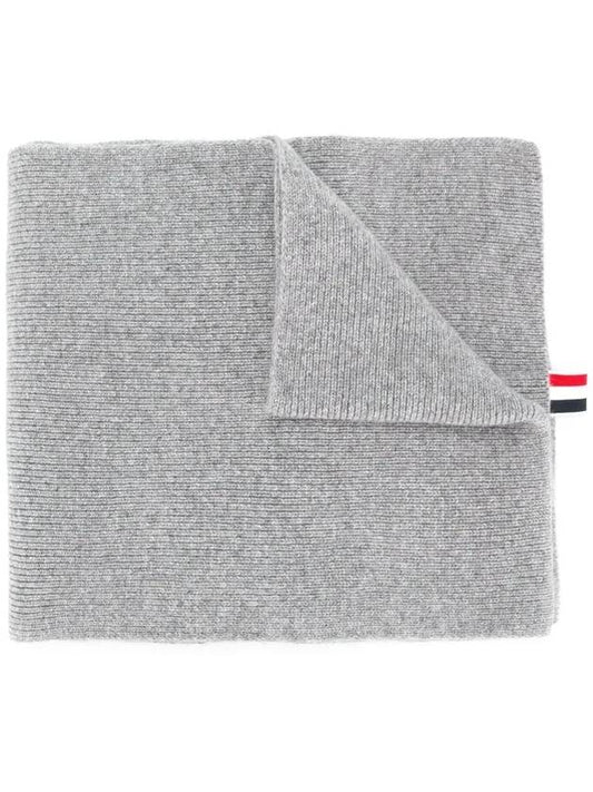 Striped Cashmere Muffler Grey - THOM BROWNE - BALAAN 1