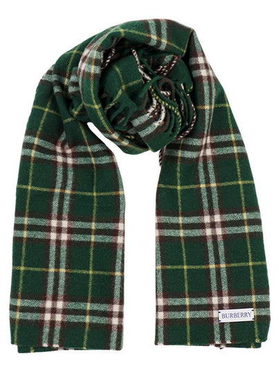 Happy Check Cashmere Scarf Green - BURBERRY - BALAAN 2