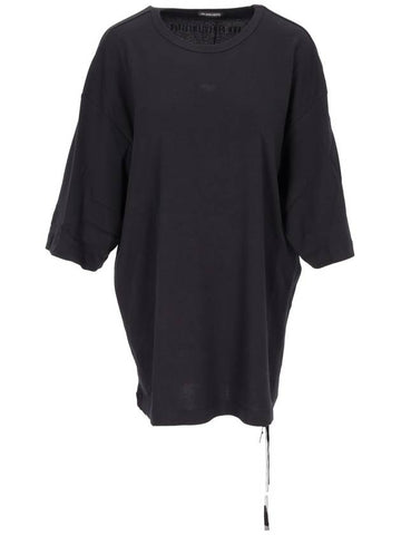 AGA HIGH COMFORT FIT T-SHIRT "FW24 POEM" PRINT MIL - ANN DEMEULEMEESTER - BALAAN 1