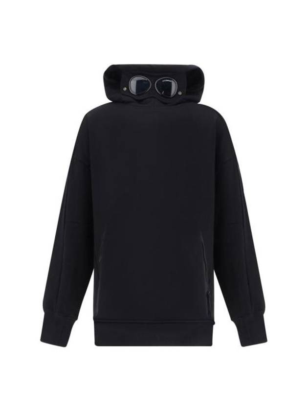 CP Company Hooded Sweatshirt 17CMSS026A005086W 999 BLACK - CP COMPANY - BALAAN 3