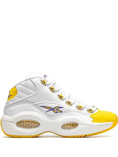 Question Basketball High Top Sneakers Yellow White - REEBOK - BALAAN 1