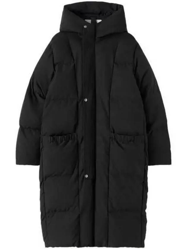 Down Hooded Padding Jacket Black - JIL SANDER - BALAAN 2