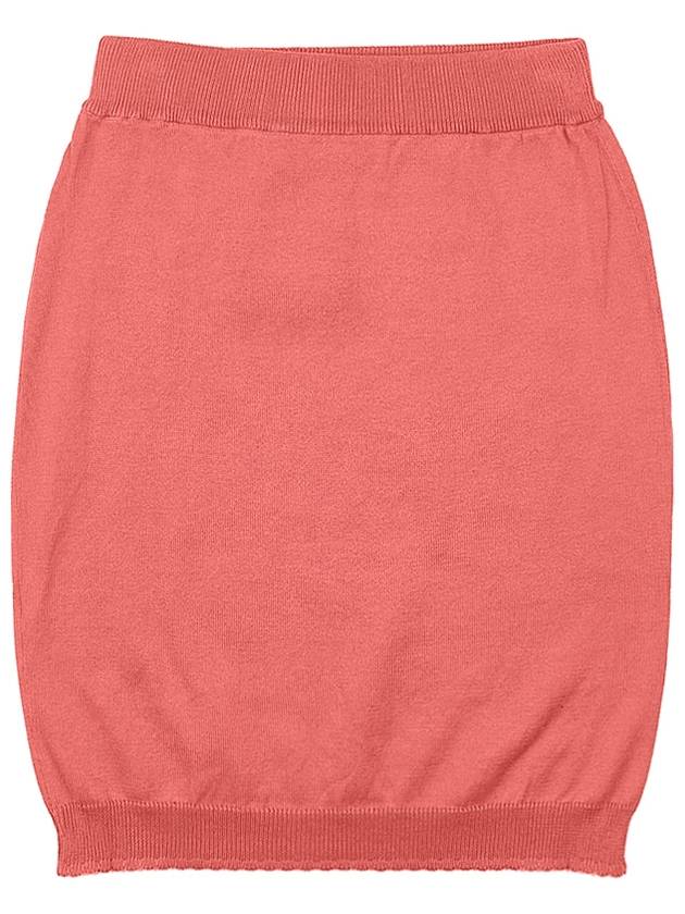 Women's ORB Logo Knit Bea Mini H Line Skirt Pink - VIVIENNE WESTWOOD - BALAAN 3