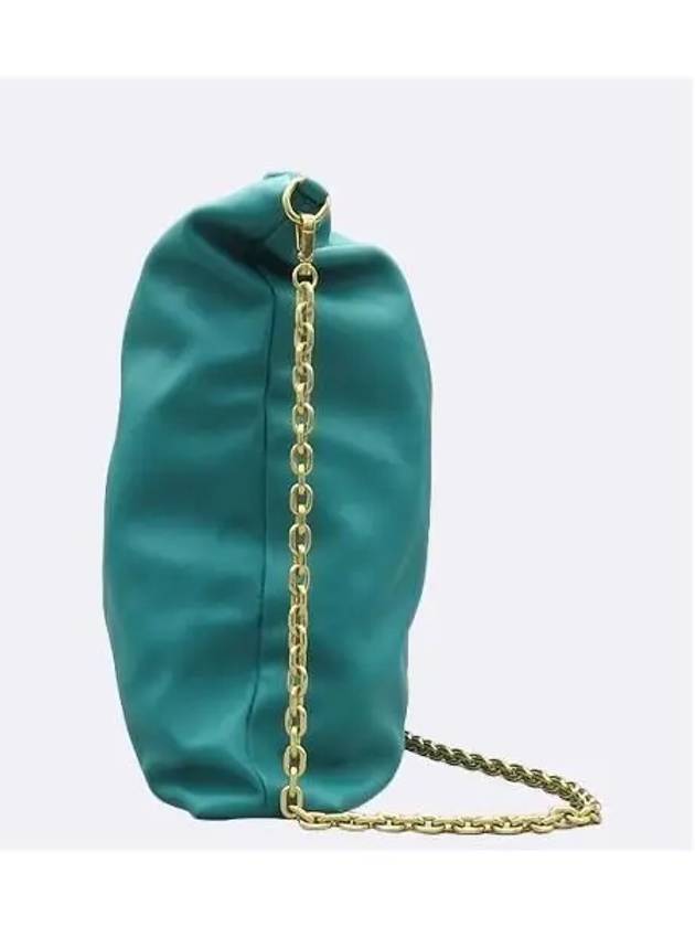 5BC114 Peacock Blue Leather Chain Shoulder Bag - MIU MIU - BALAAN 3