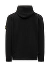 Wool Hooded Jacket Black - STONE ISLAND - BALAAN 6