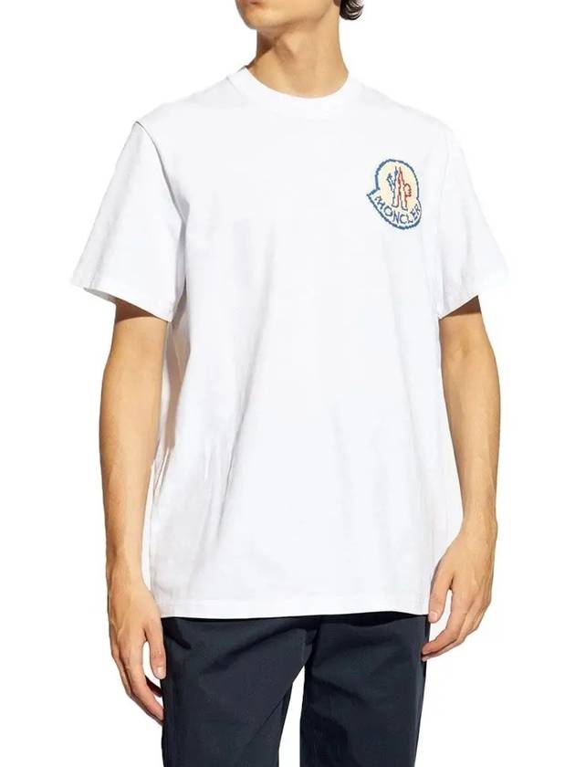 Logo Crew Neck Short Sleeve T-Shirt White - MONCLER - BALAAN 4