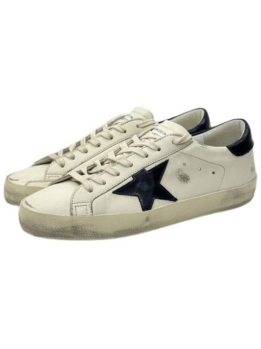 Superstar Beige Night Blue Heel Tab Sneakers - GOLDEN GOOSE - BALAAN 2