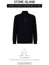 Wappen Patch Half Button Lambswool Knit Top Black - STONE ISLAND - BALAAN 3