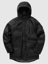 44736 Diagonal Wind Resistant Nylon Down Parka Black - STONE ISLAND - BALAAN 2