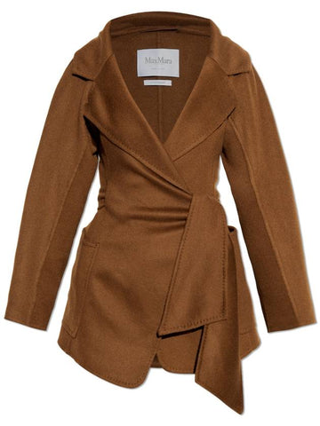 Max Mara Short Coat Holly, Women's, Brown - MAX MARA - BALAAN 1