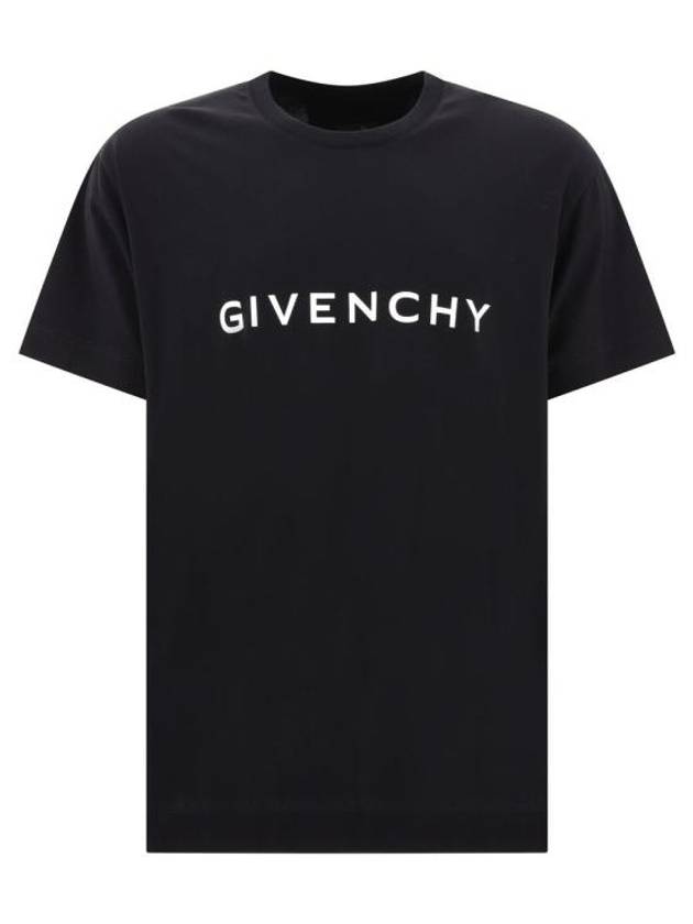 Logo Oversized Fit Cotton Short Sleeve T-Shirt Black - GIVENCHY - BALAAN 2