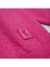 Men's leather patch crewneck sweatshirt knit pink W231KN11519P - WOOYOUNGMI - BALAAN 3