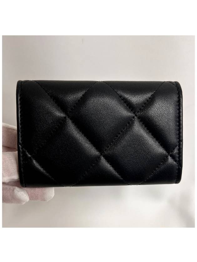 19 Gold Hardware Lambskin Flap Card Wallet Black - CHANEL - BALAAN 5