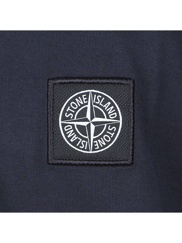 Logo Patch Cotton Jersey Long Sleeve T-Shirt Navy - STONE ISLAND - BALAAN 6