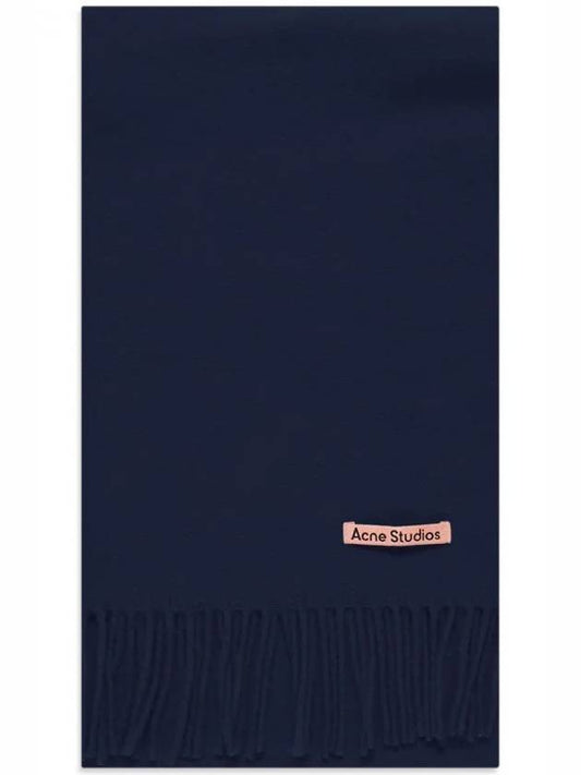 Wool Fringe Scarf Navy - ACNE STUDIOS - BALAAN 2