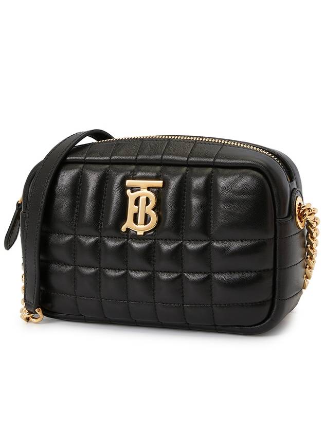 Quilted Leather Mini Lola Camera Shoulder Bag Black - BURBERRY - BALAAN 3