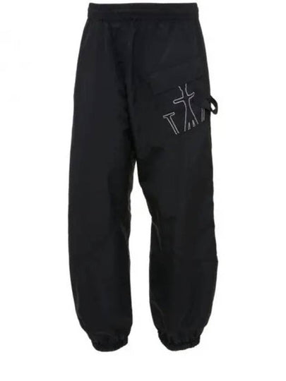 Anchor Embroidered Logo Twisted Track Pants Black - JW ANDERSON - BALAAN 2