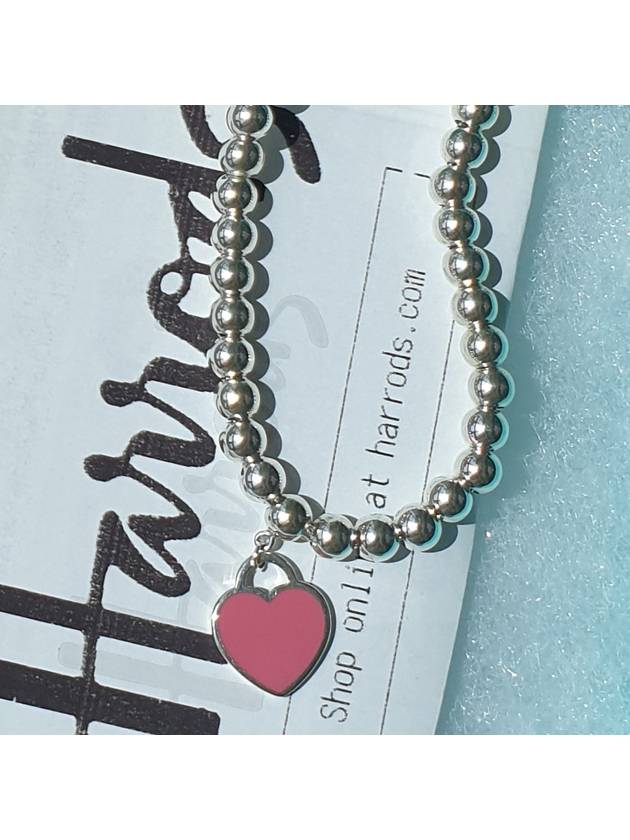 Return To Heart Ball Bracelet Silver Dark Rose - TIFFANY & CO. - BALAAN 3