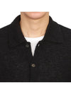 Men's Evening Polo Alpaca Cardigan Black - OUR LEGACY - BALAAN 9