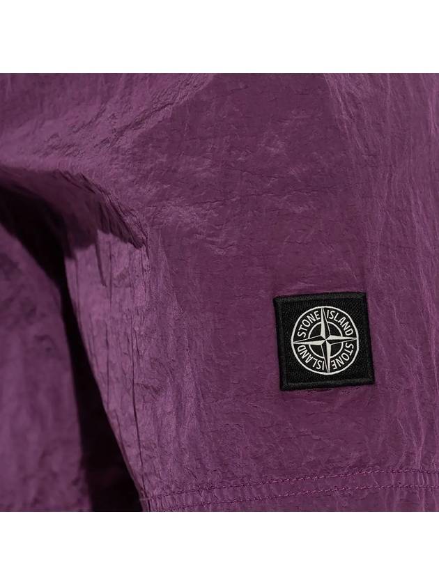 Men's Logo Patch Nylon Swim Shorts Purple - STONE ISLAND - BALAAN 5