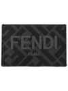 FF Motif Logo Card Wallet Black - FENDI - BALAAN 2