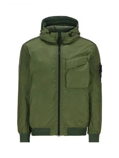 Wappen Patch Nylon Crinklips Hooded Jacket Green - STONE ISLAND - BALAAN 2