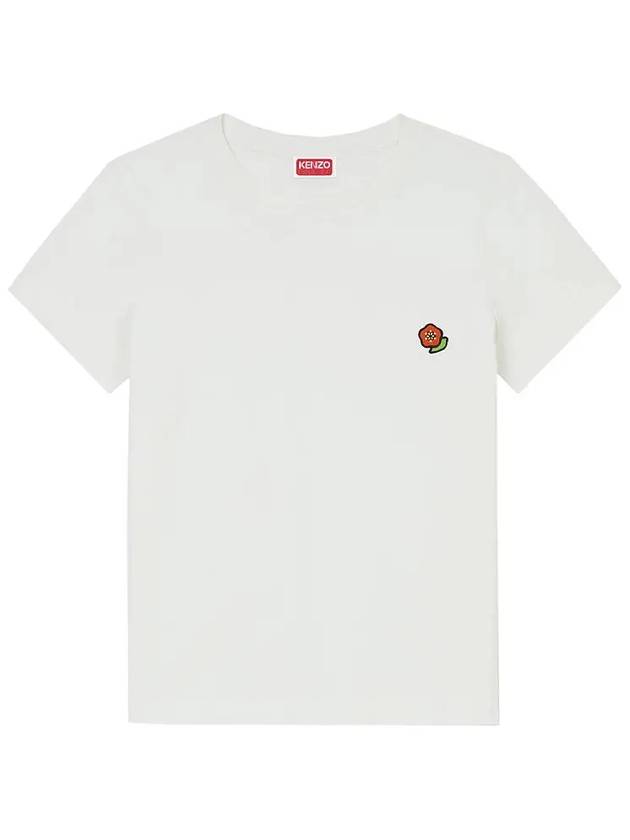 Pop Embroidered Short Sleeve T-Shirt White - KENZO - BALAAN 4