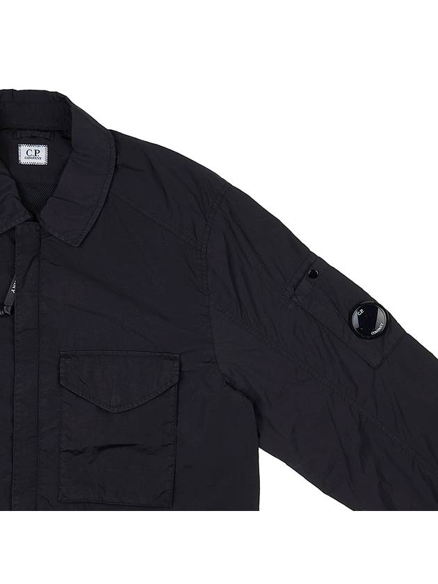 Chrome-R Zip-Up Over Long Sleeve Shirt Black - CP COMPANY - BALAAN 5