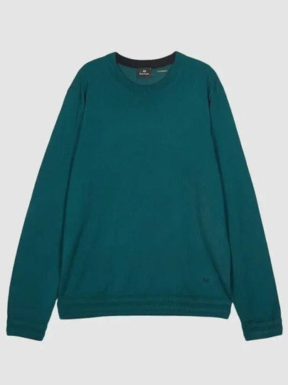 Small Logo Merino Wool Knit Top Green - PAUL SMITH - BALAAN 2