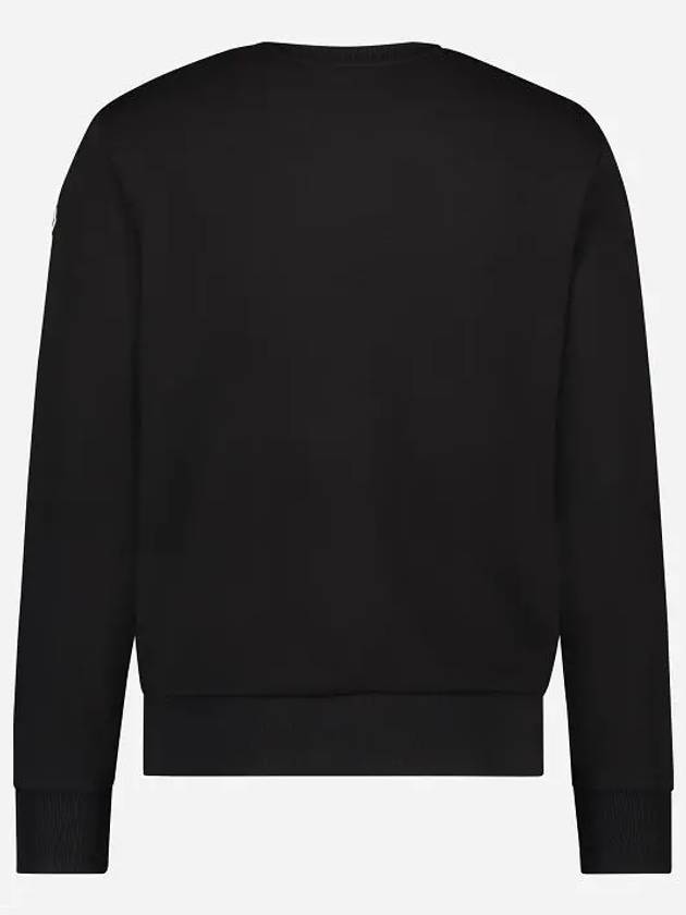 Metallic Logo Sweatshirt Black - MONCLER - BALAAN 4