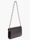 Chain Strap Recycled Leather Snap Button Shoulder Bag - GANNI - BALAAN 4