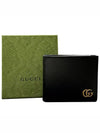 GG Marmont Leather Bi Fold Wallet Black Gold - GUCCI - BALAAN 6