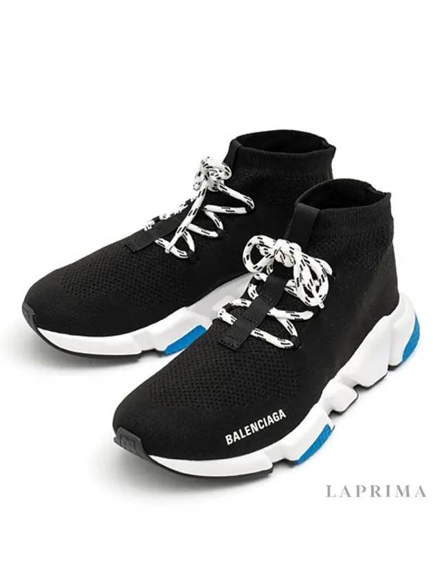 Men's Speedrunner Lace-Up Low-Top Sneakers Black - BALENCIAGA - BALAAN 4