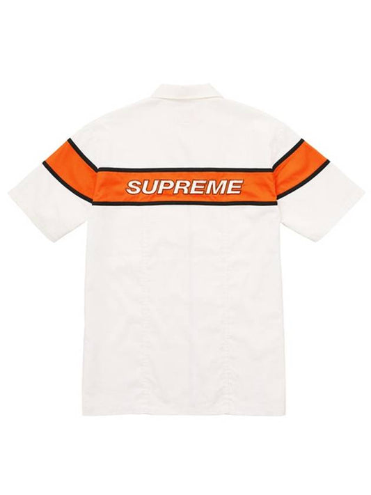 Short Sleeve Zip Up Work Shirt White S S Zip Up Work Shirt White - SUPREME - BALAAN 2