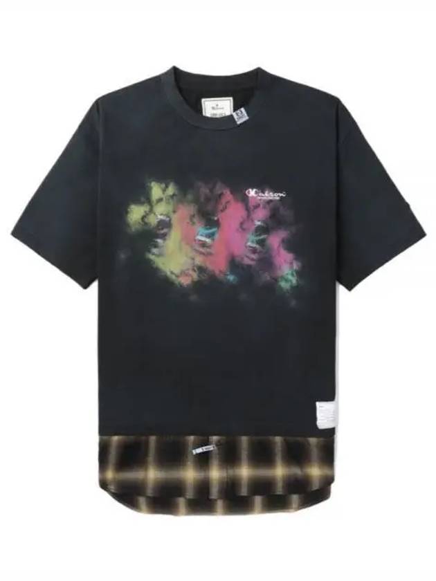 A10TS641 BLACK graphic print t shirt - MIHARA YASUHIRO - BALAAN 1