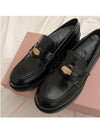 Brushed Leather Penny Loafers Black - MIU MIU - BALAAN 2