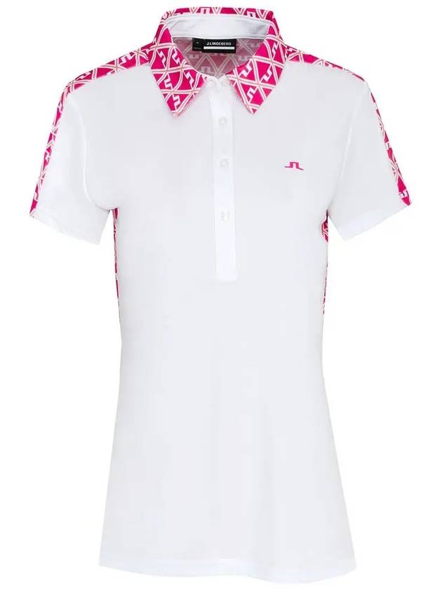 Cara Short Sleeve Polo Shirt White - J.LINDEBERG - BALAAN 3