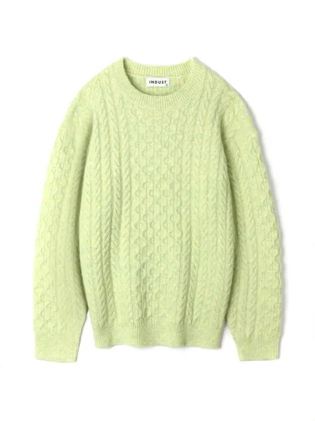 Fisherman Mohair Round Knit Top Apple Green - INDUST - BALAAN 2