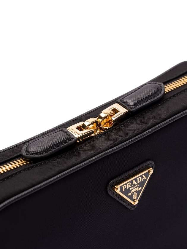 Enamel Triangle Cross Bag Black - PRADA - BALAAN 5