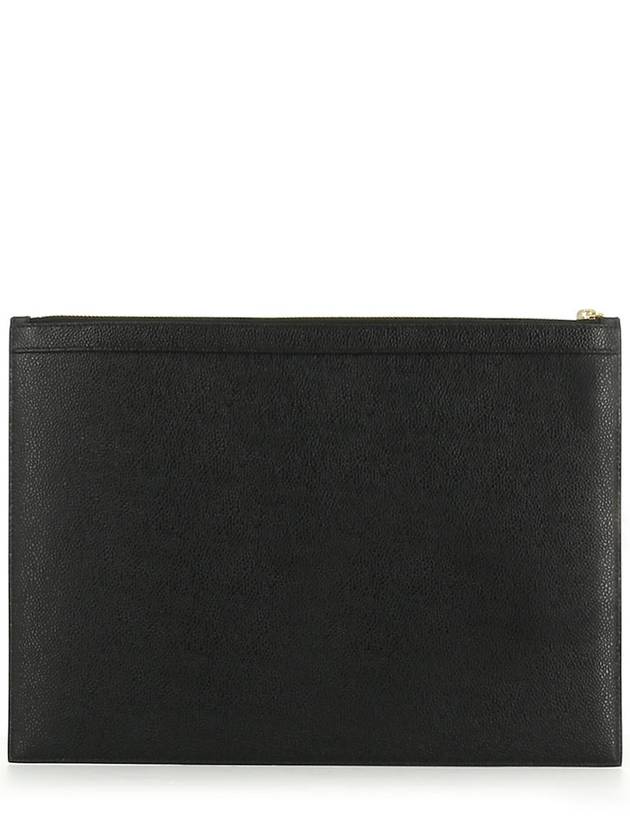 Medium Document Holder Clutch Bag Black - THOM BROWNE - BALAAN 4