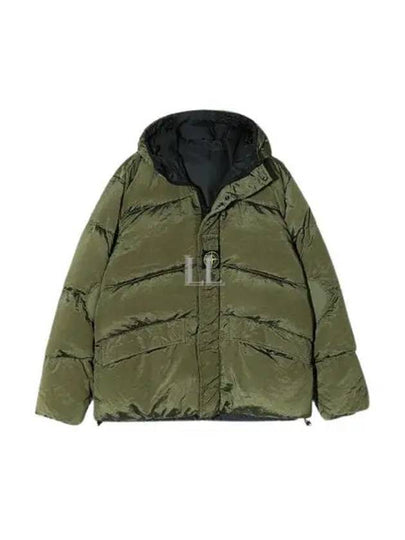 Logo Patch Reversible Padding Olive - STONE ISLAND - BALAAN 2