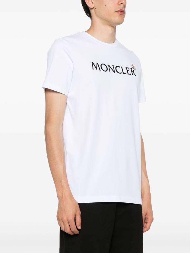 Logo Patch T Shirt White 8C000 24 8390T - MONCLER - BALAAN 3